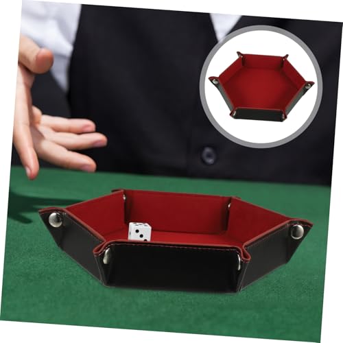 YARNOW Foldable Dice Tray Pu Storage Box for Easy Organization for Game Parties Tabletop Gaming Chic Deep Design