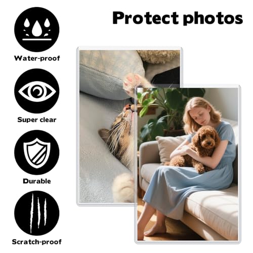 Rainmae 12 Pack 6" x 9" Jumbo Card Sleeves, Rigid Photocard Protectors for Oversized Trading Cards Sheet Protectors, Paper Sleeves Jumbo Sports Cards Sleeves Hard Plastic Document Holder Protector - size: 6" x 9"(12 Pcs)