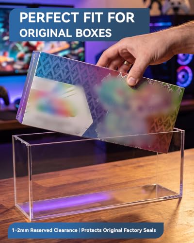 SPC Acrylic Display Case, 8mm Ultra Thick Clear Protector Case,Magnetic Lid | Clear Display Enclosure Compatible with Prismatic Evolutions Super-Premium Collection Box (14.4"Lx3.4"Wx6.9"H) - color: Spc Acrylic Case, size: Acrylic Case
