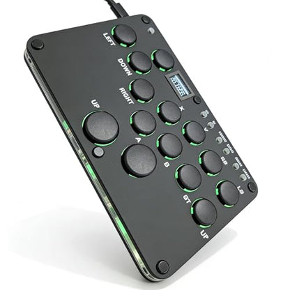 XIAO SHI MIN STORY Leverless Controller Fight Sticks 12Keys All-Button Arcade Fightstick Supports Turbo & Hot Swap RGB for PC/PS4/PS3/Switch