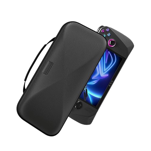 Syntech Hard Carrying Case Compatible with ROG Ally/Ally X [Not for Xbox 2025], Portable Travel Handheld Case for Storage Console & Accessories, EVA Shockproof Protective Carry Bag with Large Capacity - color: Black