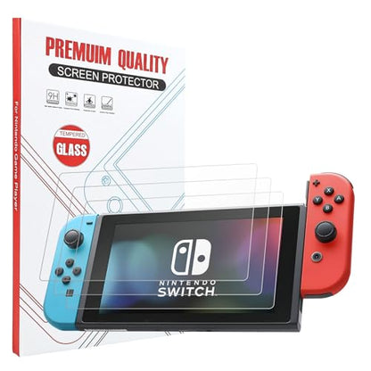 Pack of 3 Screen Protectors Compatible with Nintendo Switch OLED 7 Inch, Anti-Glare and Anti-Fingerprint, Matte Glass Screen Protector, Easy Installation, Anti-Scratch, Touch Sensitive