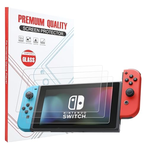 Pack of 3 Screen Protectors Compatible with Nintendo Switch OLED 7 Inch, Anti-Glare and Anti-Fingerprint, Matte Glass Screen Protector, Easy Installation, Anti-Scratch, Touch Sensitive
