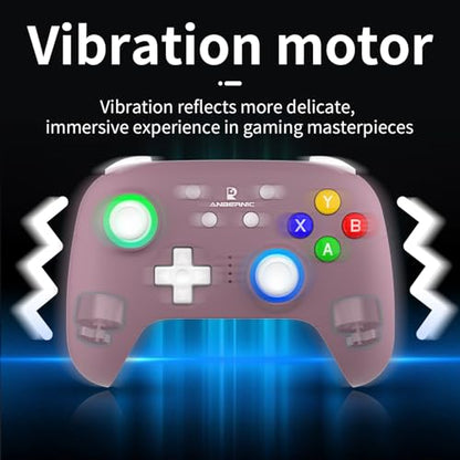 RG P01 Wireless Gaming Controller Compatible with Switch Game Controllers RG P01 2.5G Controller Gamepad for Bluetooth/PC/Steam/iOS/Android/Switch Hall Effect RGB Lights [android,ios,nintendo_switch,windows]