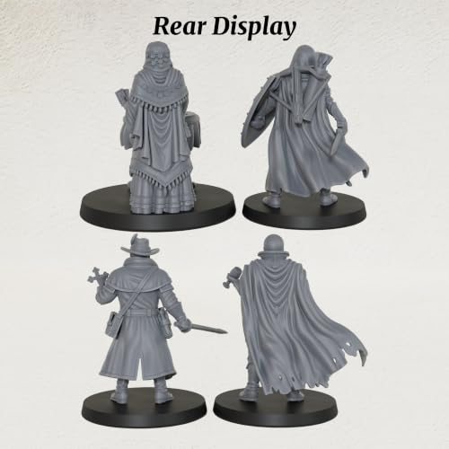 28mm DND Miniatures Fantasy RPG Accessory- Vampire Hunters AS1010 | Dungeon Masters Essential- Unpainted 1:56 Minis Figurine Set for Miniature Gaming & TTRPG