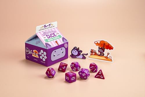 1985 Games Fruit Meadows Milk Carton Dice (Grape) - color: Grape