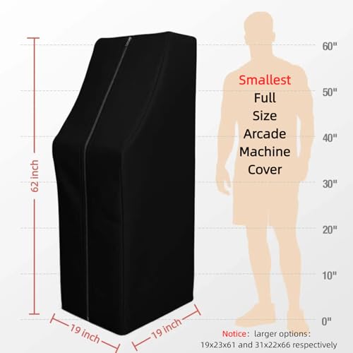 Arcade Machine Cover for Arcade1up 17" Liquid Screen Classic Game Machine | 19x19x62,Waterproof Dustproof Heavy Duty Oxford Fabric,for Basketball JAM Deluxe 2-Player Home Arcade Machine(Not Universal) - size: Arcade-S-19"x 19"x 62"