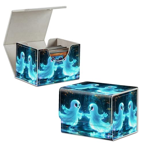 White Witch Glowing Card Deck Box Trading Cards with Strong Magnet Commander Deck Box Card Storage Box Magic Premium Card Storage Box Case Cover for TCG CCG Magic Cards - color: White Witch Glowing, size: A Card Deck Box
