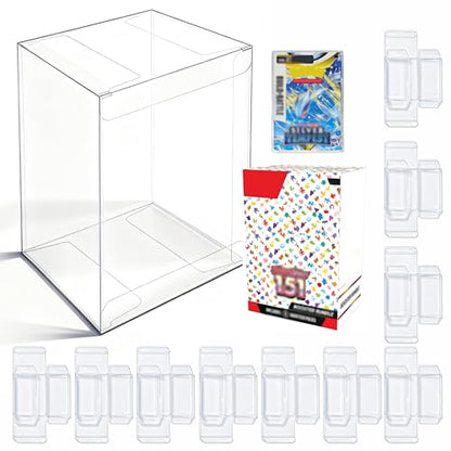 10PCS Plastic Protector Case For Booster Bundle/Build & Battle Foldable Clear Display Box Plastic Display Case Compatible with Booster Bundle Collectors Cards Protector - size: 10PCS