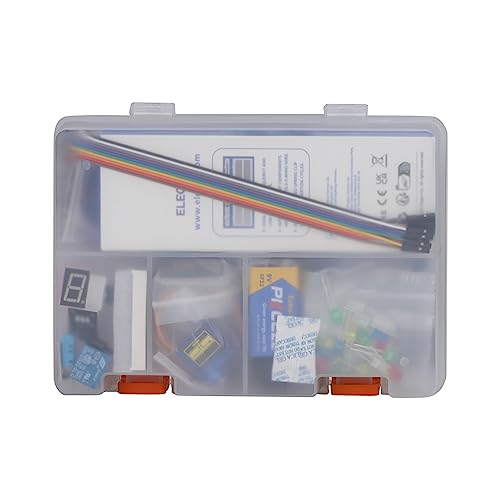 ELEGOO UNO R3 Project Super Starter Kit with PDF Tutorial for Beginners | Compatible with Arduino, 22+ Hands-on Projects, Upgraded Starter Kits with Power Supply, STEM, DIY Basic Circuit Building