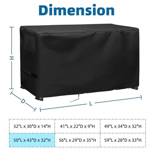 4FT Multi-Game Table Cover for 13-in-1 and 10-in-1 Combo Gaming Table Set | 50x43x32,Waterproof Dustproof Heavy Duty Oxford Fabric,for Best Choice Product 2x4ft Combo Game Table Set for Home - size: Game Table-50"x 43"x 32"