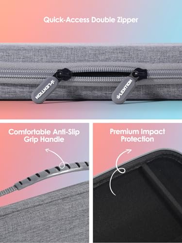 LENTION Carrying Case for Nintendo Switch 2(2025) with Handle, Protective Switch 2 Hard Shell Case with 10 Game Card Slots, Slim Compact & Lightweight Travel Bags for Console & Accessories (Gray) - color: Gray