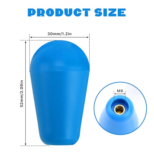 Gallipower 2Pcs Blue Ellipse Oval Joystick Head,Arcade Joystick Ball Top Handle Rocker Round Head,Arcade Kit DIY Replacement Parts - color: style 10