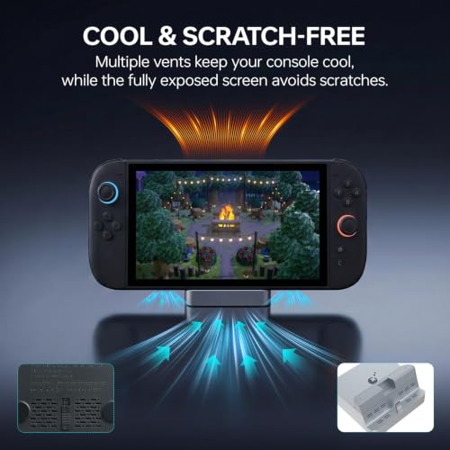 GuliKit Dock Station for Switch 2/Switch,4K TV Docking Base,Case Friendly | One for all consoles,4K/60Hz,100W PD,Excellent Cooling,Anti-tip Wide Base,Case-friendly,Full Protection,Firmware Upgradeable