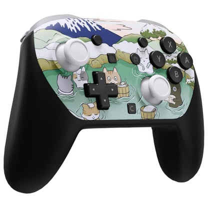 eXtremeRate DIY Replacement Faceplate Shell for Nintendo Switch 2 Pro Controller, Custom Front Housing Case, Thumbsticks and Screwdriver Tools for Switch 2 Pro Controller - Hot Spring Kitties - color: Hot Spring Kitties