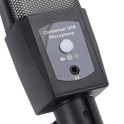 Fabater Gaming USB Microphone with RGB Light for Streaming Podcasting and Recording in Aluminum Alloy, 1 X Stand