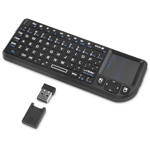 Rii Mini 2.4G Bluetooth Keyboard with Backlit and Touchpad for Smart TV,HTPC