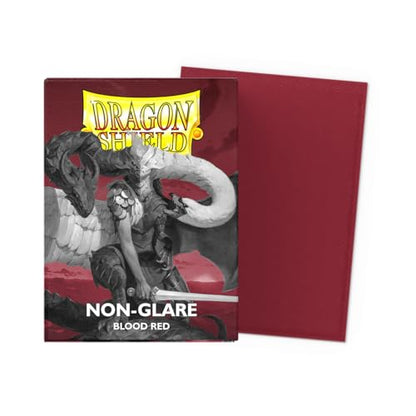 Dragon Shield | Standard Size Card Matte Sleeves | 100 CT - Non Glare Smooth & Tough Premium TCG Sleeves | Compatible with Pokemon, Flesh & Blood, One Piece & Magic the Gathering | Blood Red - color: Blood Red