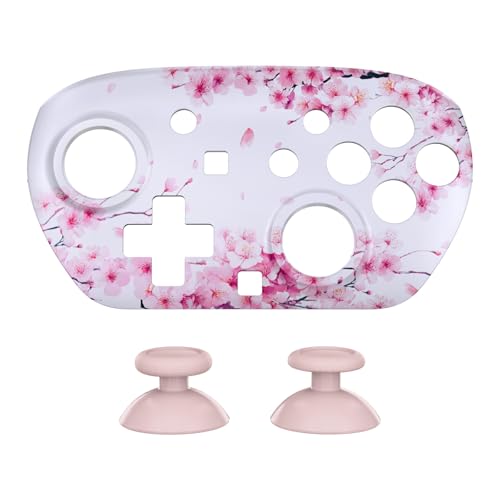eXtremeRate DIY Replacement Faceplate Shell for Nintendo Switch 2 Pro Controller, Custom Front Housing Case, Thumbsticks and Screwdriver Tools for Switch 2 Pro Controller - Cherry Blossom Whisper - color: Cherry Blossom Whisper