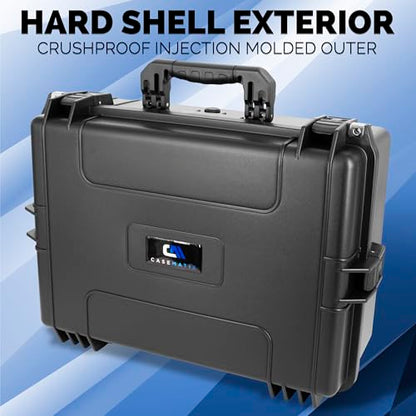 CASEMATIX Hard Shell Travel Case Compatible with PlayStation 5 Console, Controllers, Games and Accessories - Waterproof PS5 Carrying Case with Customized Foam for Both Standard and Digital Editions - style: Original Ps5 (2020)