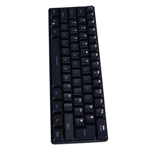 SUNGOOYUE 61 Keys RGB Backlit Gaming Keyboard Wired Membrane Keyboard for Home Office (Black) - color: Black
