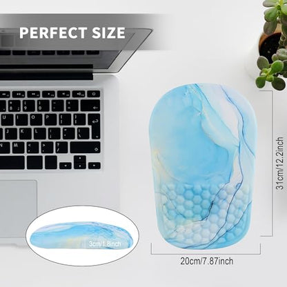 Ergonomic Mouse Pad with Wrist Rest Support, Non-Slip Mouse Pads, Suitable for Home or Office use (Blue) - color: Blue