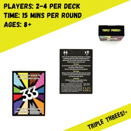 (333 Launch Edition – Bring Rummy Vibes to Family Game Night! Unstoppable Game of Strategy & Surprise Twists, Fun & Easy to Learn for Kids, Travel Ready, Great Gift, 2+ Players