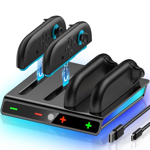 Svetaecho Enhanced Controller Charger Station Compatible with Switch 2 Joy Con, Magnetic Fast Charging Dock for Switch 2 Joy Con Charger Accessories PlayStation 3 - style: Horizontal