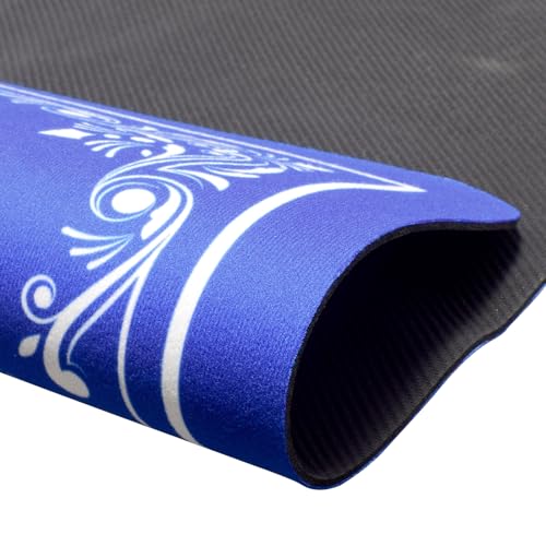 ZIIYAN Mahjong Mat for Table, 31.5''x31.5'' Neoprene Non-Slip Noise Reduction Mah Jongg Mat with Rules, Gaming Mat for Mahjong, Poker, Board Games, Card Games, Dominoes, Tile Games (Blue) - color: Blue