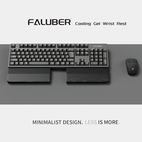 Faluber Wooden Wrist Rest with Black Lacquered -Mini Size Pack of 2 -Black Coating -Mechanical Gaming Keyboard Ergonomic Palm Rest -7 Inches/20mm Thick (Twin Mini Pack, Black Lacquered) - color: Black Lacquered, size: Mini