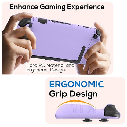 TIKOdirect Protective Case for Switch 2, Hard PC Slim Dockable Cover Case Designed for Switch 2 2025, Game Console and Joy Con Controllers, Purple - color: Purple