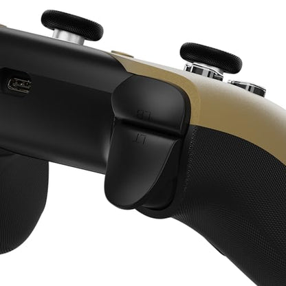Hyperkin The Competitor Wired Controller for XBOX Series X|S, XBOX One & PC with Hall Effect Joysticks & Impulse Triggers; Symmetrical Layout & Precision D-Pad - Officially Licensed XBOX - Midas Touch - color: 골드.