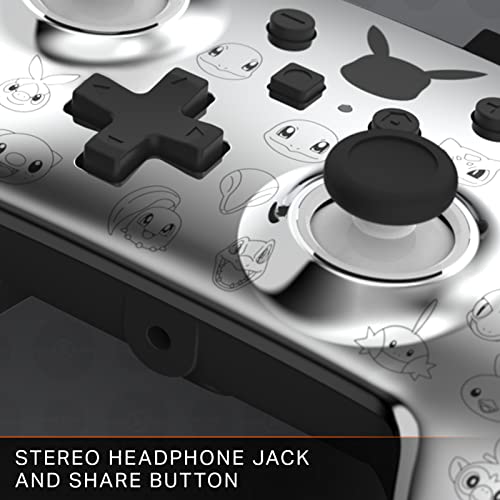 PowerA Enhanced Nintendo Switch and Switch 2 Wired Controller - Pikachu Black & Silver, Officially licensed - color: Pikachu Black & Silver