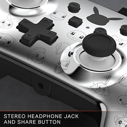 PowerA Enhanced Nintendo Switch and Switch 2 Wired Controller - Pikachu Black & Silver, Officially licensed - color: Pikachu Black & Silver