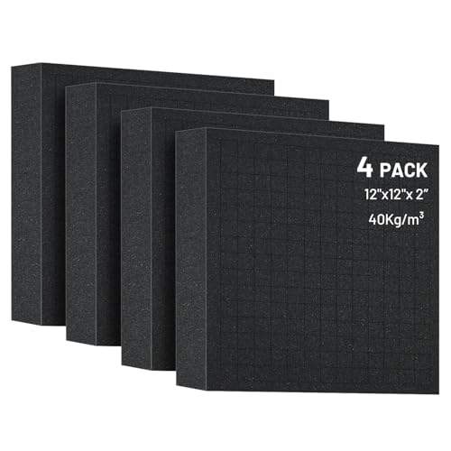 4 PCS 12x12x2 Inch Pick and Pluck Foam Inserts for Cases - Professional-Grade Tool, Game Box & Drawer Organizer - size: 4pcs(12x12x2 In)