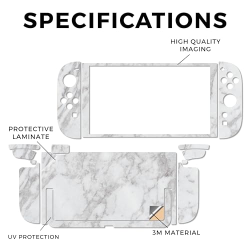 Glossy Glitter Gaming Skin Compatible with Nintendo Switch 2 Console Only - Frost Marble - Premium 3M Vinyl Protective Wrap Decal Cover - Easy to Apply | Crafted in The USA by MightySkins - color: Frost Marble, size: Switch 2 Console Skin Only, style: Glo