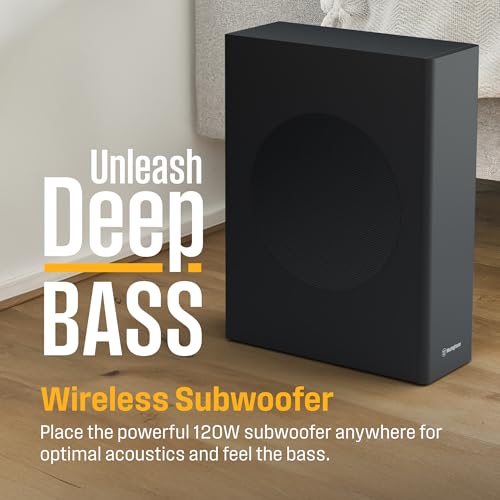 Westinghouse 5.1.2 Soundbar w/Wireless Subwoofer, 400W Max Output Surround Sound w/Dolby Atmos & Dolby Digital Plus, Home Theater Audio, HDMI/eArc, Bluetooth, Roku TV Ready - size: 5.1.2 Channel Soundbar with Subwoofer