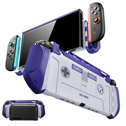 Mumba Blade Series Case for Nintendo Switch 2 [Dock Friendly] [Military-Grade Protection] Switch 2 Grip Protective Cover Shell, Quick-Release Joy-Con, Accessories for Switch 2 Controllers (Retro) - color: Retro