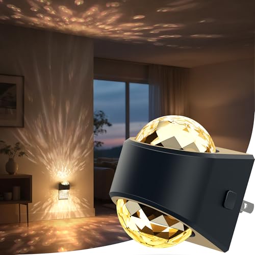 Night Light,Night Lights Plug into Wall,LED Projector Night Light | Soft White for Bedroom, Dimmable Brightness Dusk to Dawn Nightlight for Kids, Nursery, Bathroom, Home Decor, Gaming Room - color: Black