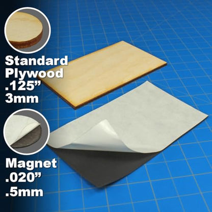 LITKO Ready Base Kit | Compatible with The Old World | 60x100mm Chariot | Twenty 3mm plywood bases + magnets | Magnetize minis for storage & steel trays | Infantry - style: 60x100mm Rectangular
