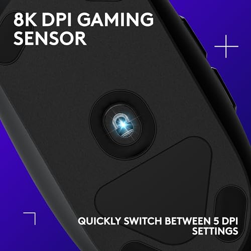 Logitech G203 Wired Gaming Mouse - Black | LIGHTSYNC RGB, On-Board Memory, 6 Programmable Buttons, Compabile with PC/Mac - color: Black