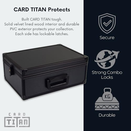 Card Titan All In One Trading Card Storage Box - Graded Cards Toploader and One Touch Card Holder Sports Cards Case with Removable Lid - Fits Graded Slabs, Toploaders and Magnetic Cases