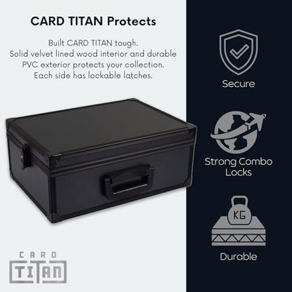 Card Titan All In One Trading Card Storage Box - Graded Cards Toploader and One Touch Card Holder Sports Cards Case with Removable Lid - Fits Graded Slabs, Toploaders and Magnetic Cases