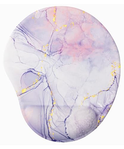 Mr. Pen- Ergonomic Mouse Pad with Wrist Rest, Pink Marble Luxe Design | Breathable Fabric with Memory Foam Cushion, Non-Slip Rubber Base, Gel Mouse Pad with Wrist Support - color: Pink Marble Luxe