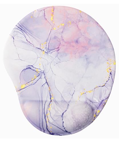 Mr. Pen- Ergonomic Mouse Pad with Wrist Rest, Pink Marble Luxe Design | Breathable Fabric with Memory Foam Cushion, Non-Slip Rubber Base, Gel Mouse Pad with Wrist Support - color: Pink Marble Luxe