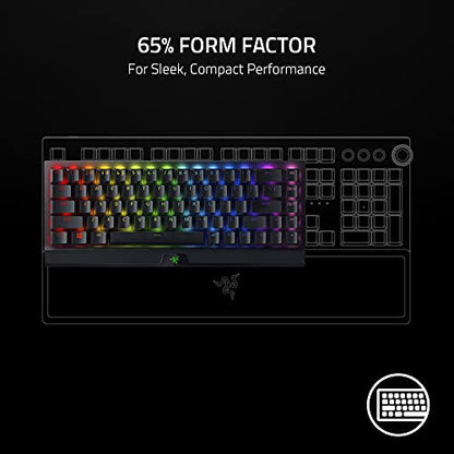 Razer BlackWidow V3 Mini Wireless Mechanical Gaming Keyboard, Yellow Switch | Linear & Silent, Doubleshot ABS Keycaps, Snap Tap, 200 Hr Battery - color: Yellow Switches - Linear & Silent, size: Mini Keyboard, style: Keyboard