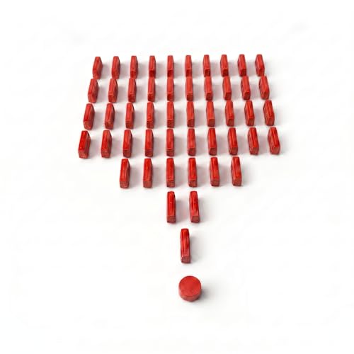 Replacement Train Pieces Compatible with Ticket to Ride (Red) | Includes 45 standard train tokens, one marker and additional spare trains. - color: Red