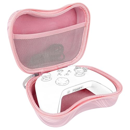 TOCCOOL Hard Travel Controller Case Compatible with Xbox One, Xbox Series X/S, Nintendo Switch Pro Wireless Controller, Portable Bag for Game Accessories (Pink) - color: pink