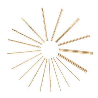 Swpeet 18Pcs Assorted Brass Solid Round Rod Lathe Bar Stock Kit, Diameter 2mm-8mm Length 100mm, Perfect for Various Shaft, Miniature Axle, Model Plane, Model Ship, Model Cars