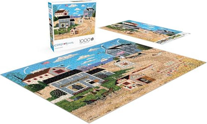 Buffalo Games - Charles Wysocki Nantucket - 1000 Piece Puzzle for Adults | Precision-Cut Pieces for Smooth Assembly, Full-Size Poster, Made in USA, Minimal Dust, Adult Jigsaw Puzzles 1000 Pieces